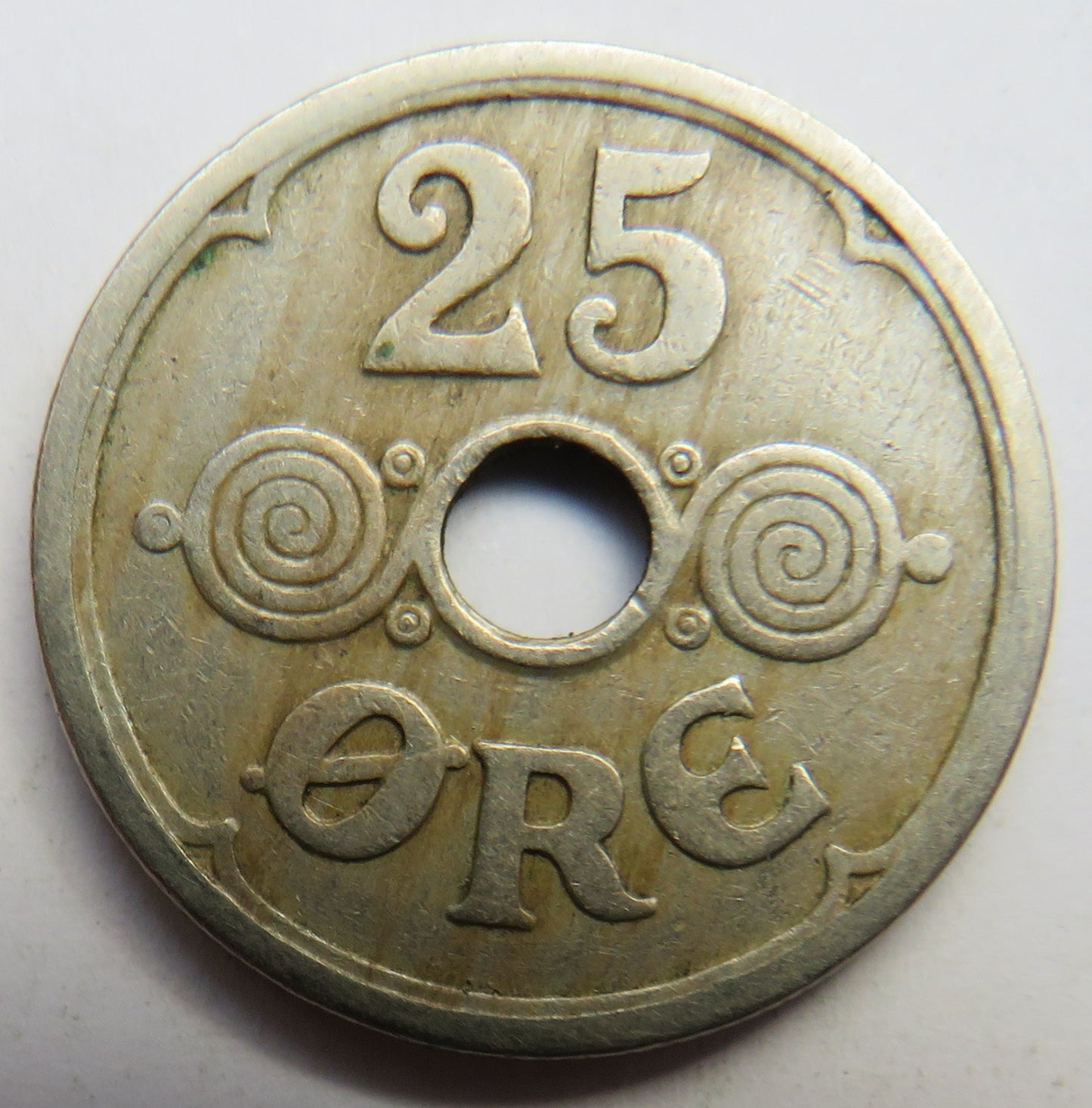 1929 Denmark 25 Ore Coin