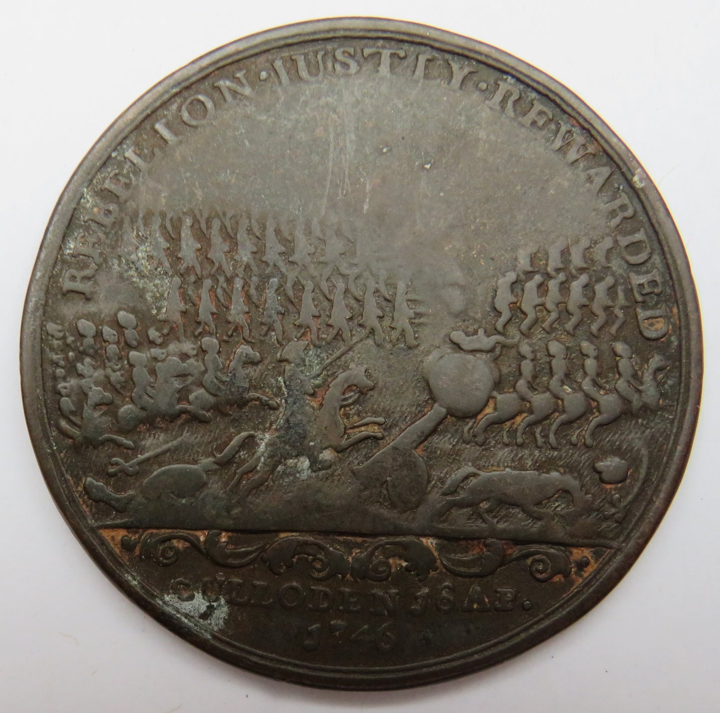 Jacobite - Rebellion Justly Rewarded At Culloden 1746 - Duke of Cumberland Medal