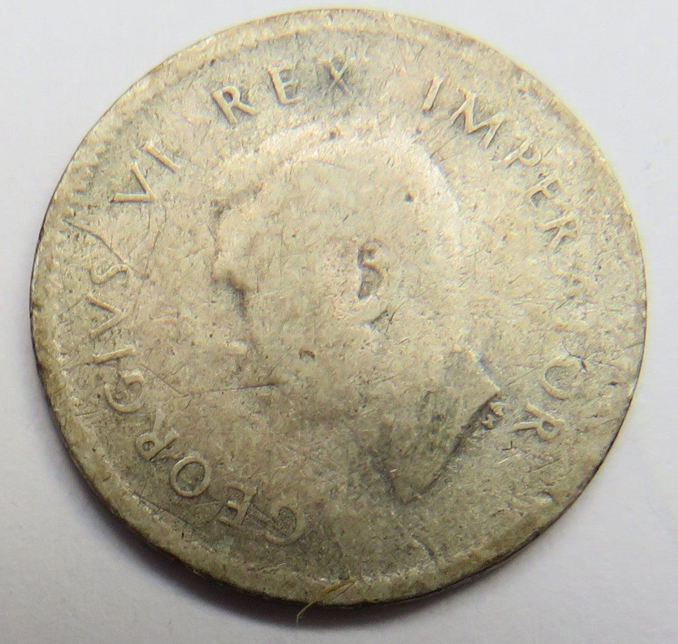 1942 King George VI South Africa Silver Threepence Coin