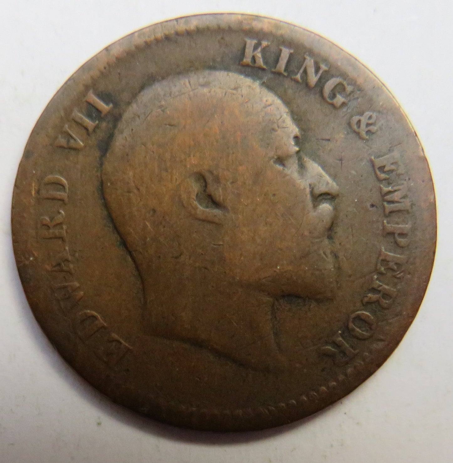 1907 King Edward VII India 1/4 Anna Coin