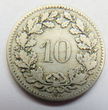 Load image into Gallery viewer, 1883 Switzerland 10 Rappen Coin
