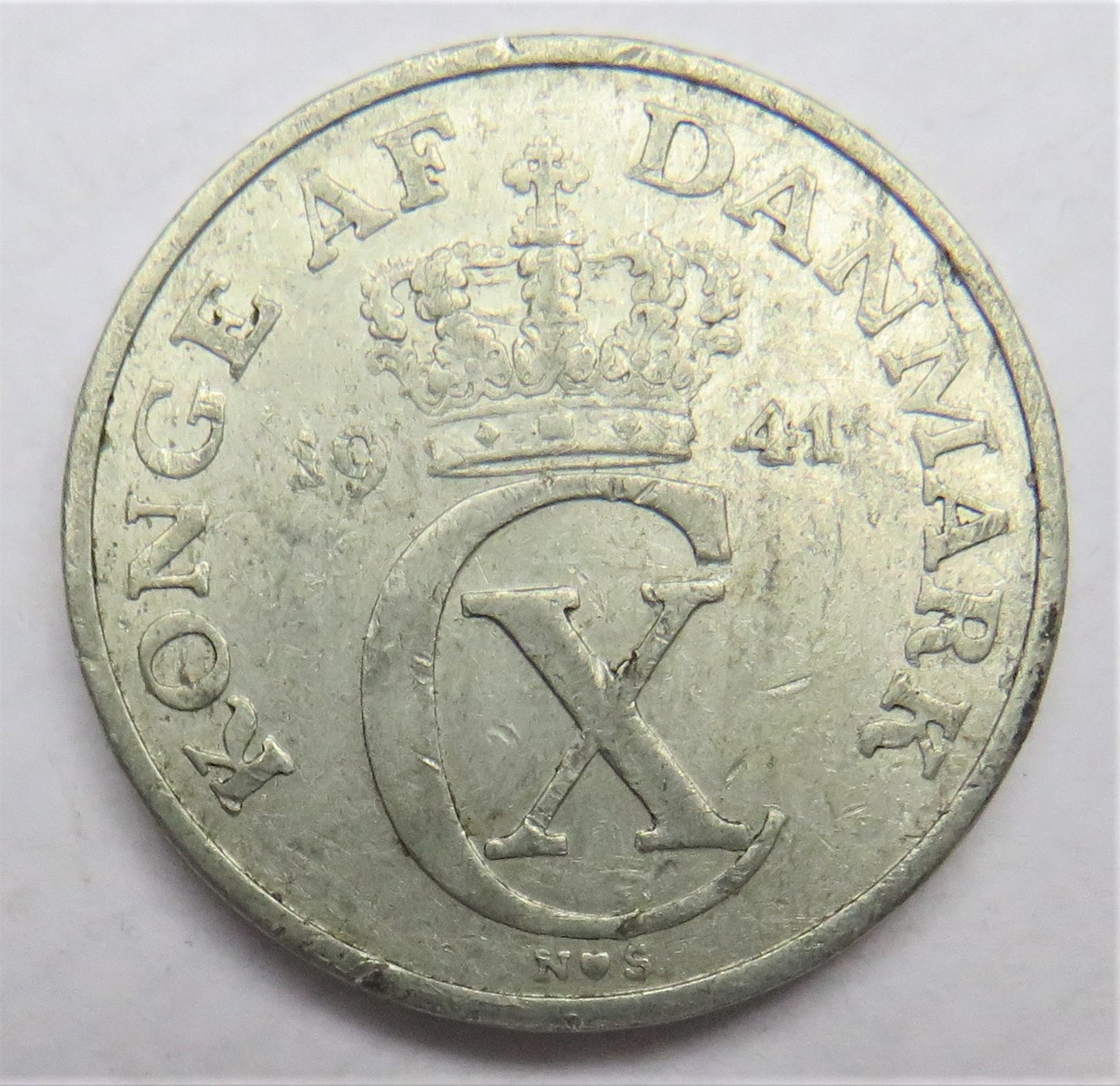 1941 Denmark 5 Ore Coin