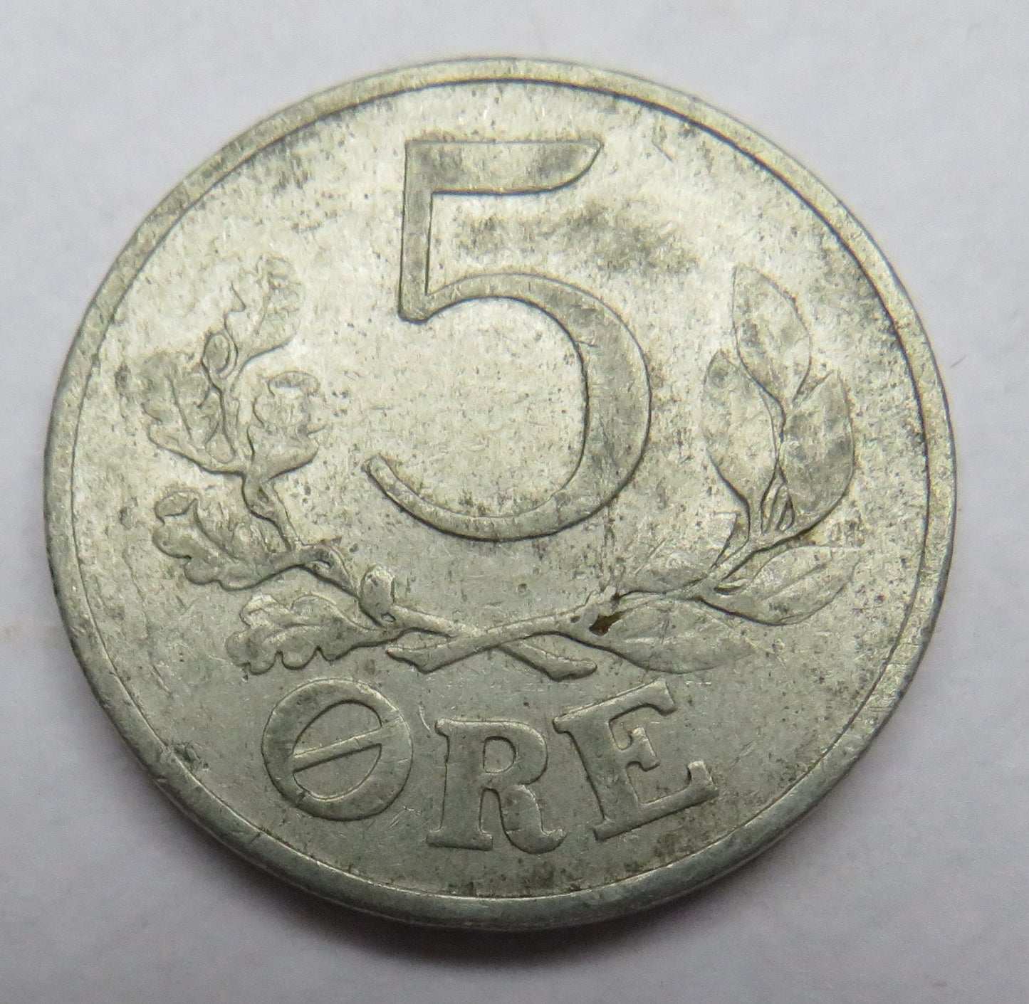 1941 Denmark 5 Ore Coin