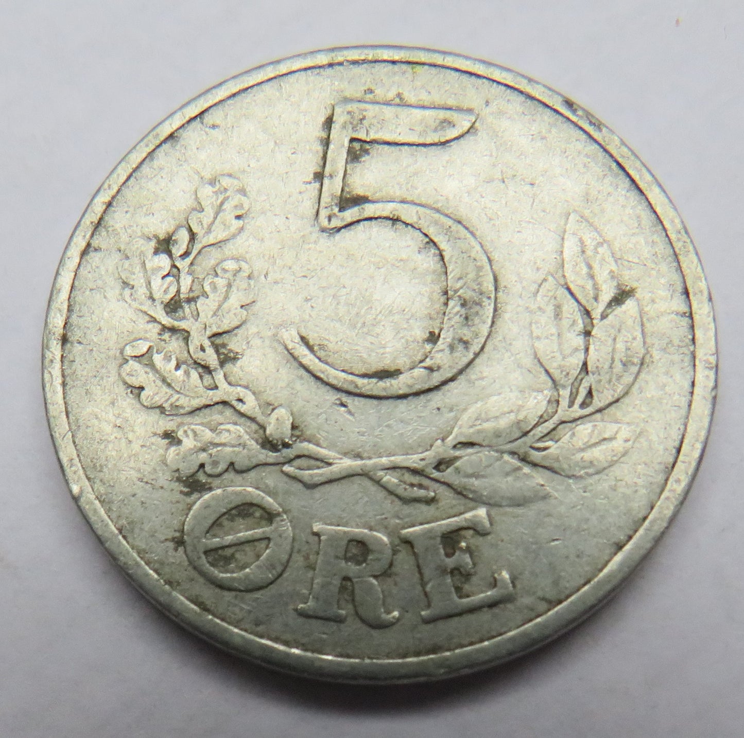 1941 Denmark 5 Ore Coin