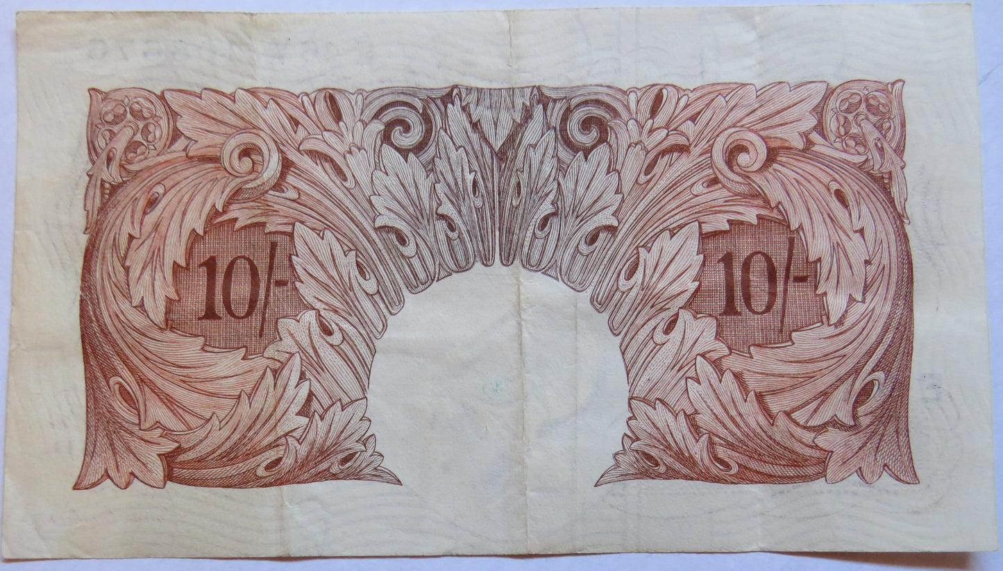 Bank of England 10 Ten Shillings Note (E46Y) L.K. O'Brien (1955-1961)
