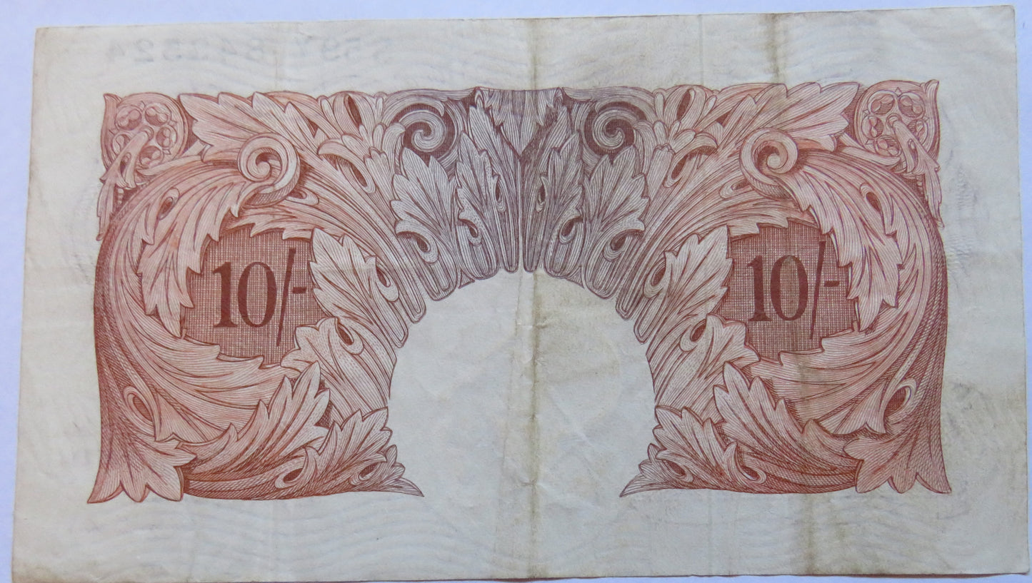 Bank of England 10 Ten Shillings Note (S59Y) L.K. O'Brien (1955-1961)