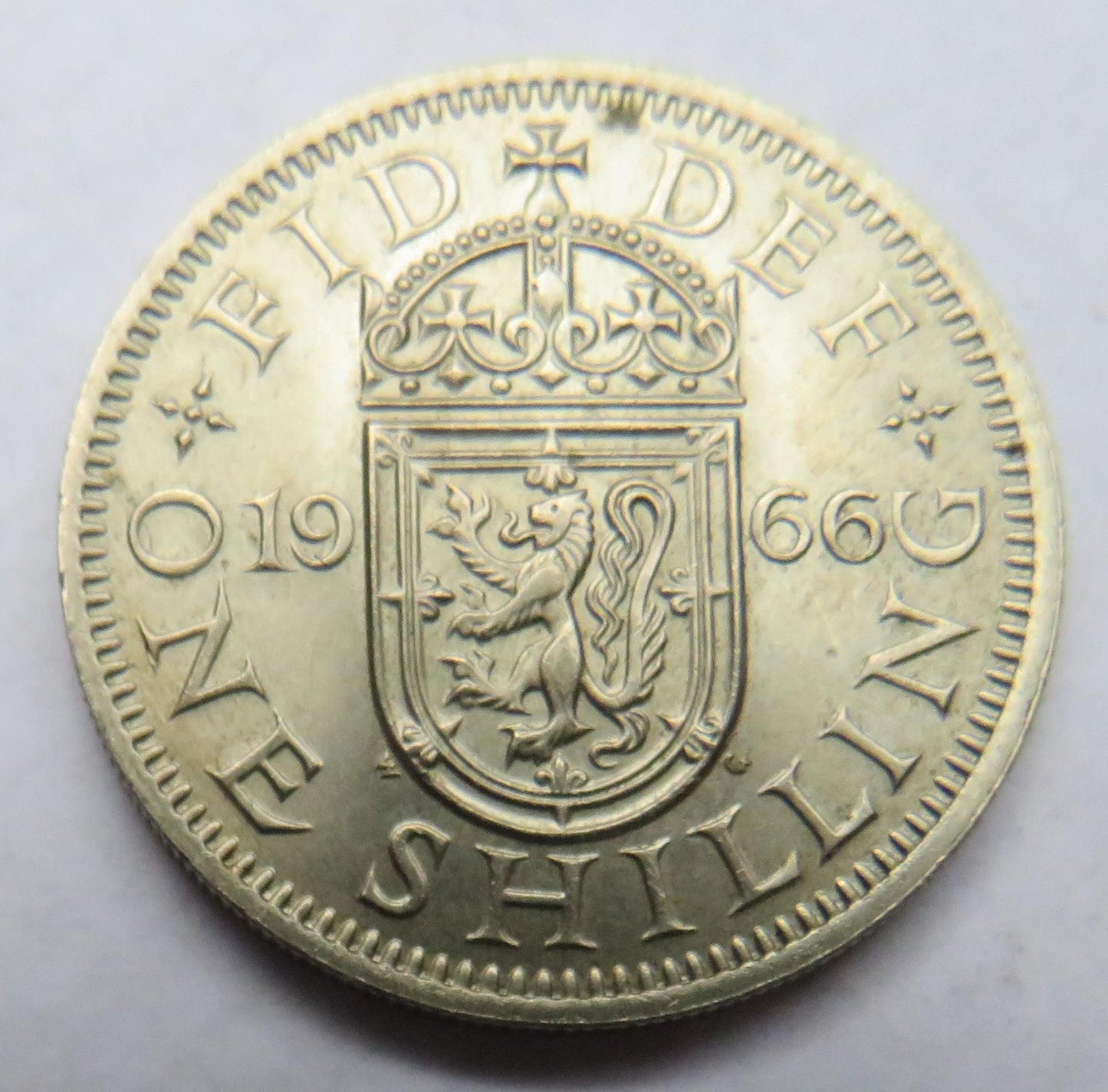 1966 Queen Elizabeth II Scottish Shilling Coin - Great Britain