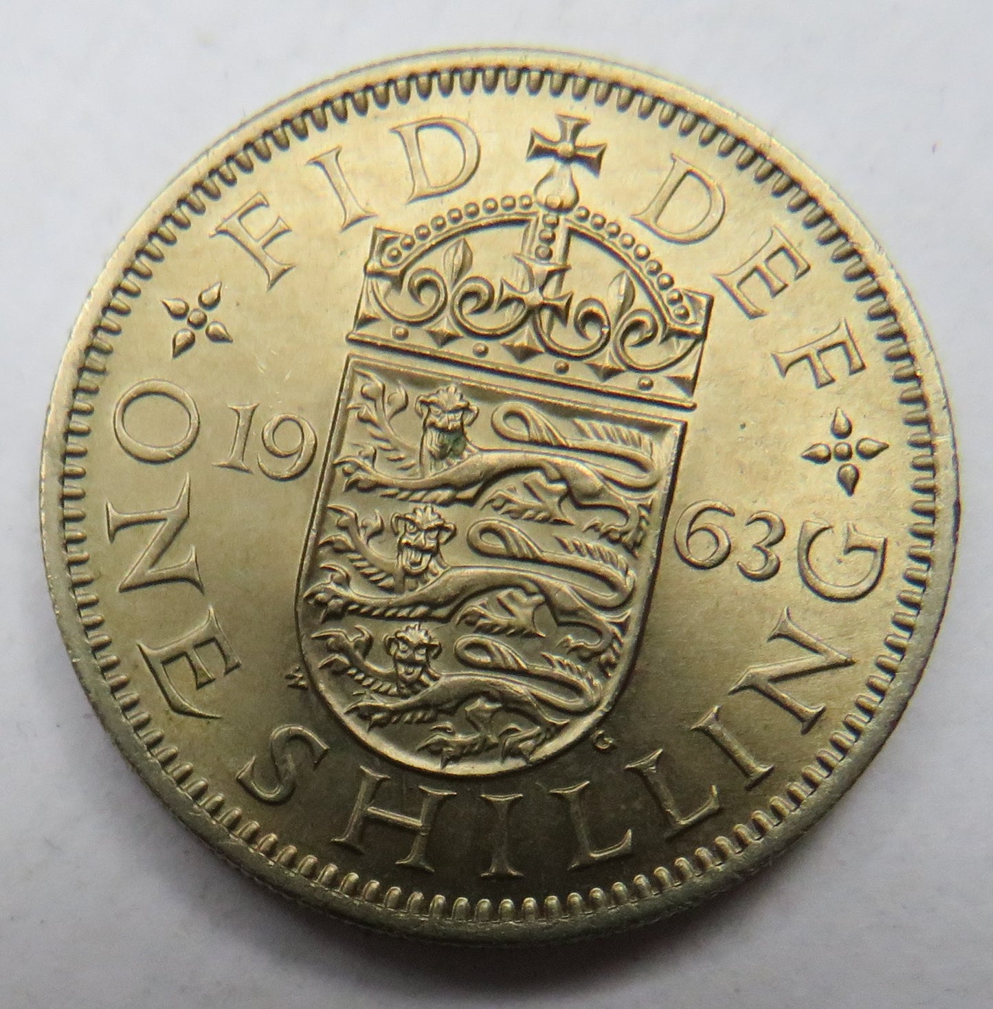 1963 Queen Elizabeth II English Shilling Coin - Great Britain