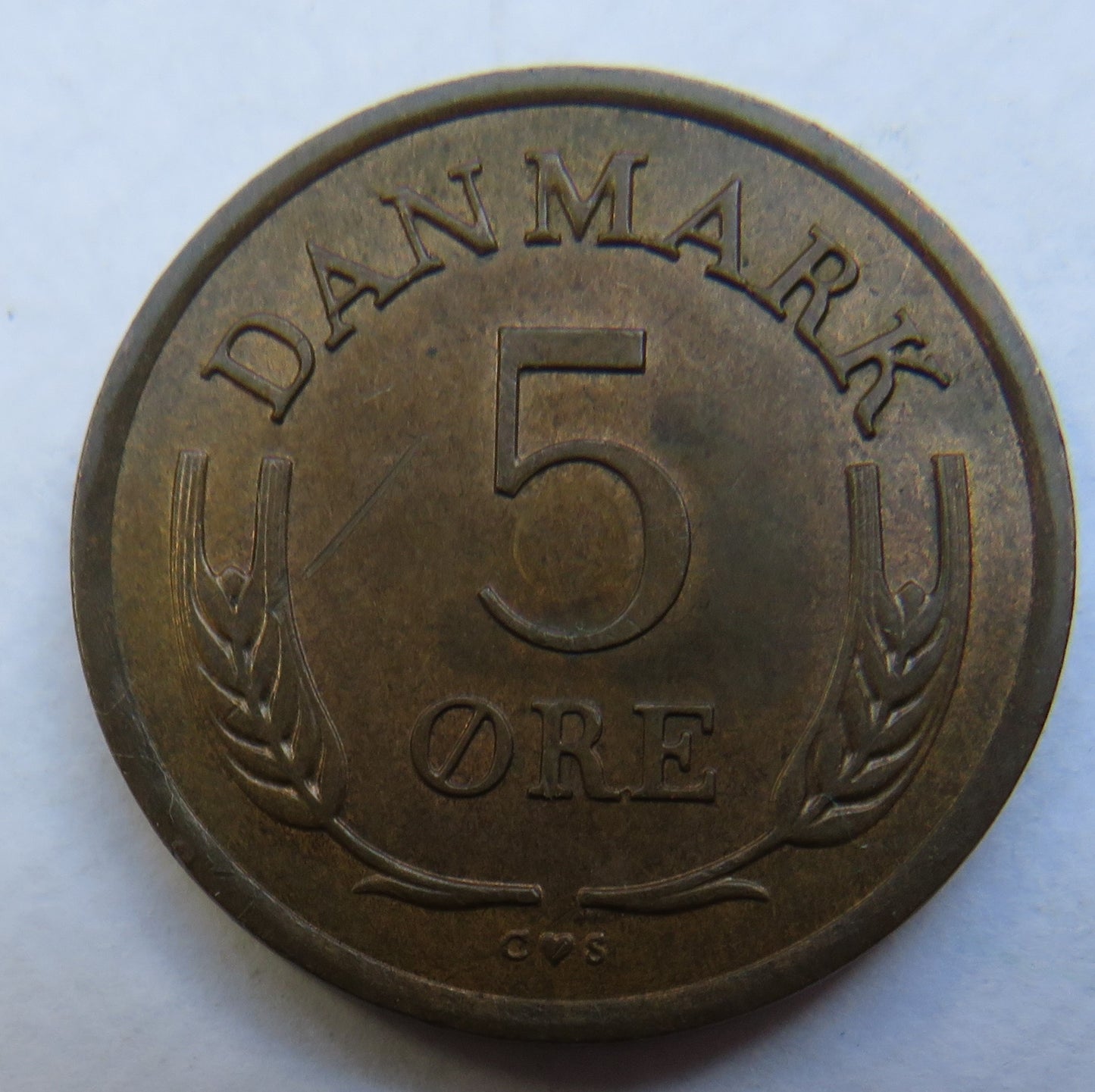 1963 Denmark 5 Ore Coin