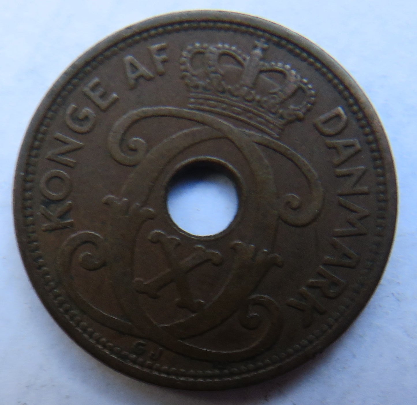 1927 Denmark 2 Ore Coin
