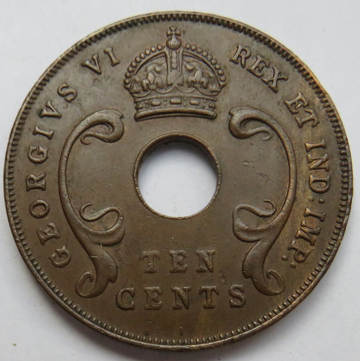 1941-I George VI East Africa 10 Cents Coin
