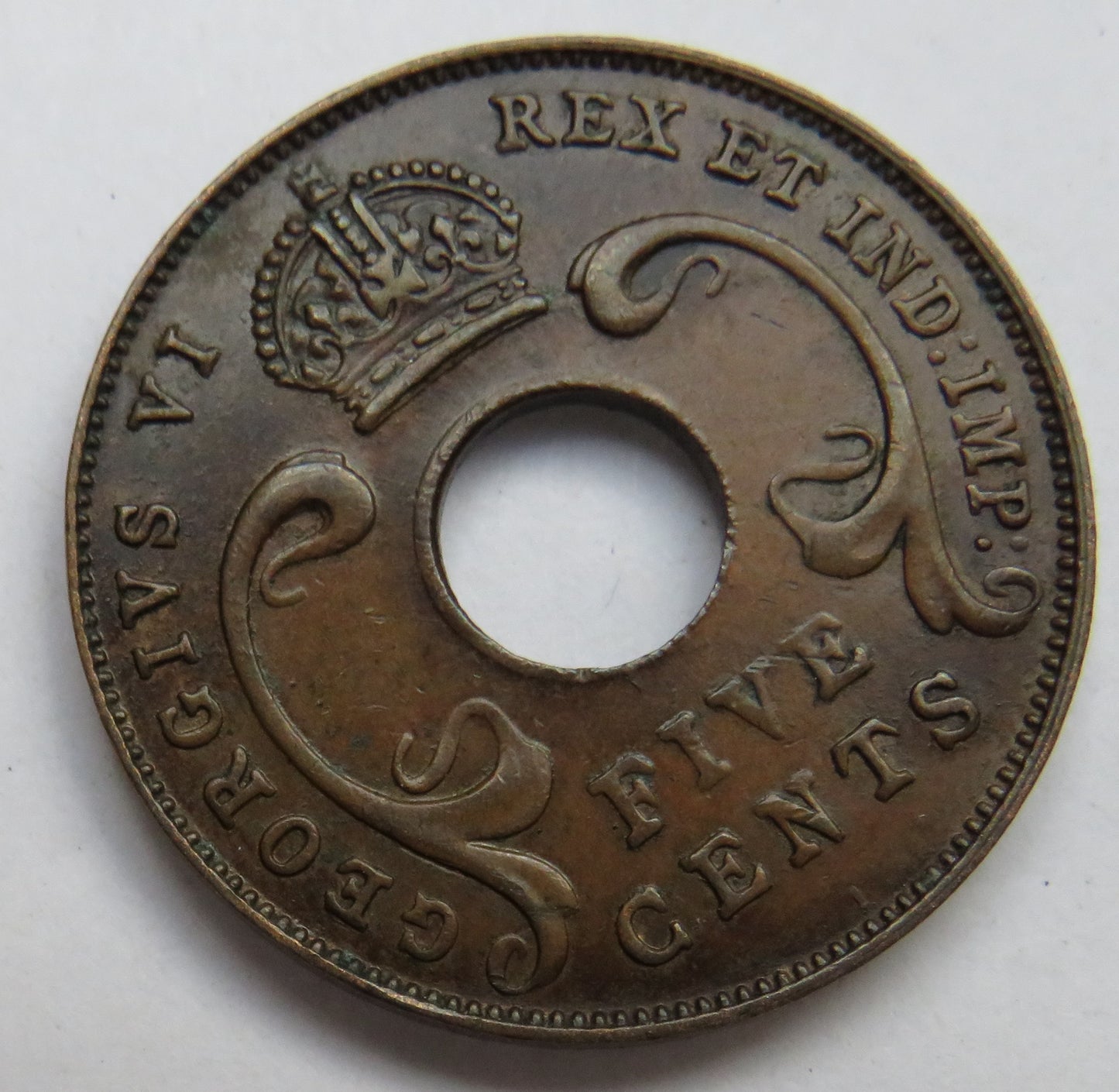 1941-I East Africa 5 Cents Coin