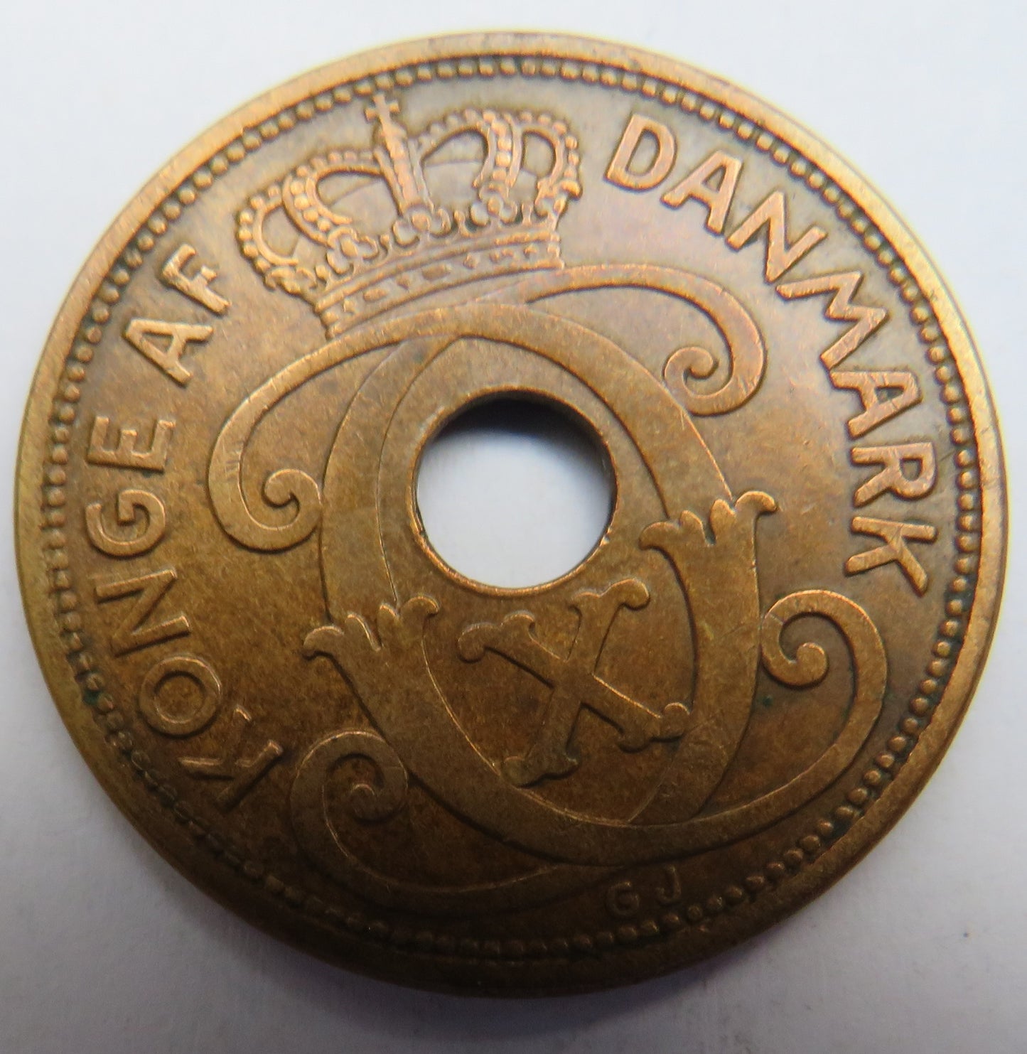 1939 Denmark 5 Ore Coin