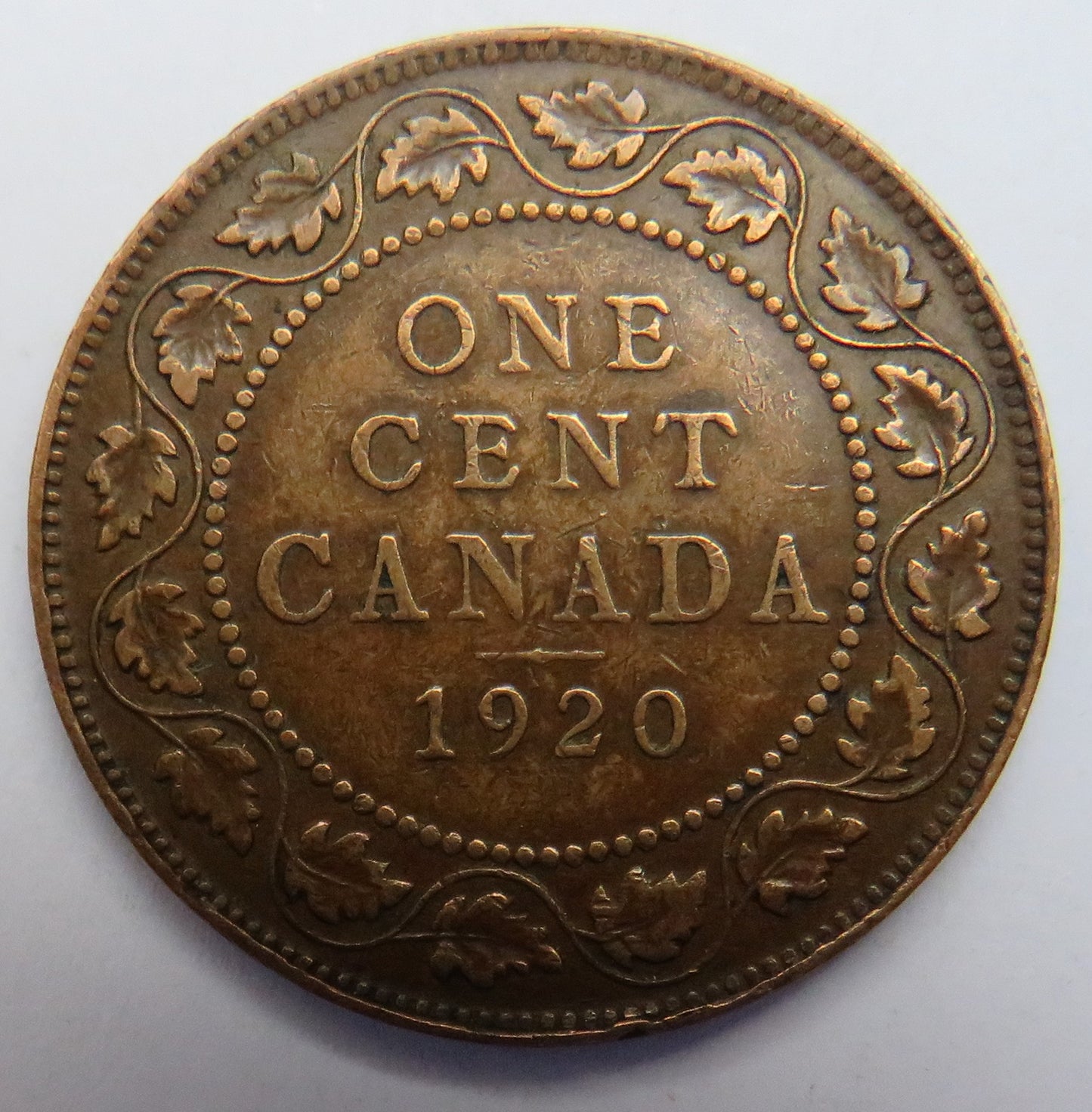 1920 King George V Canada One Cent Coin