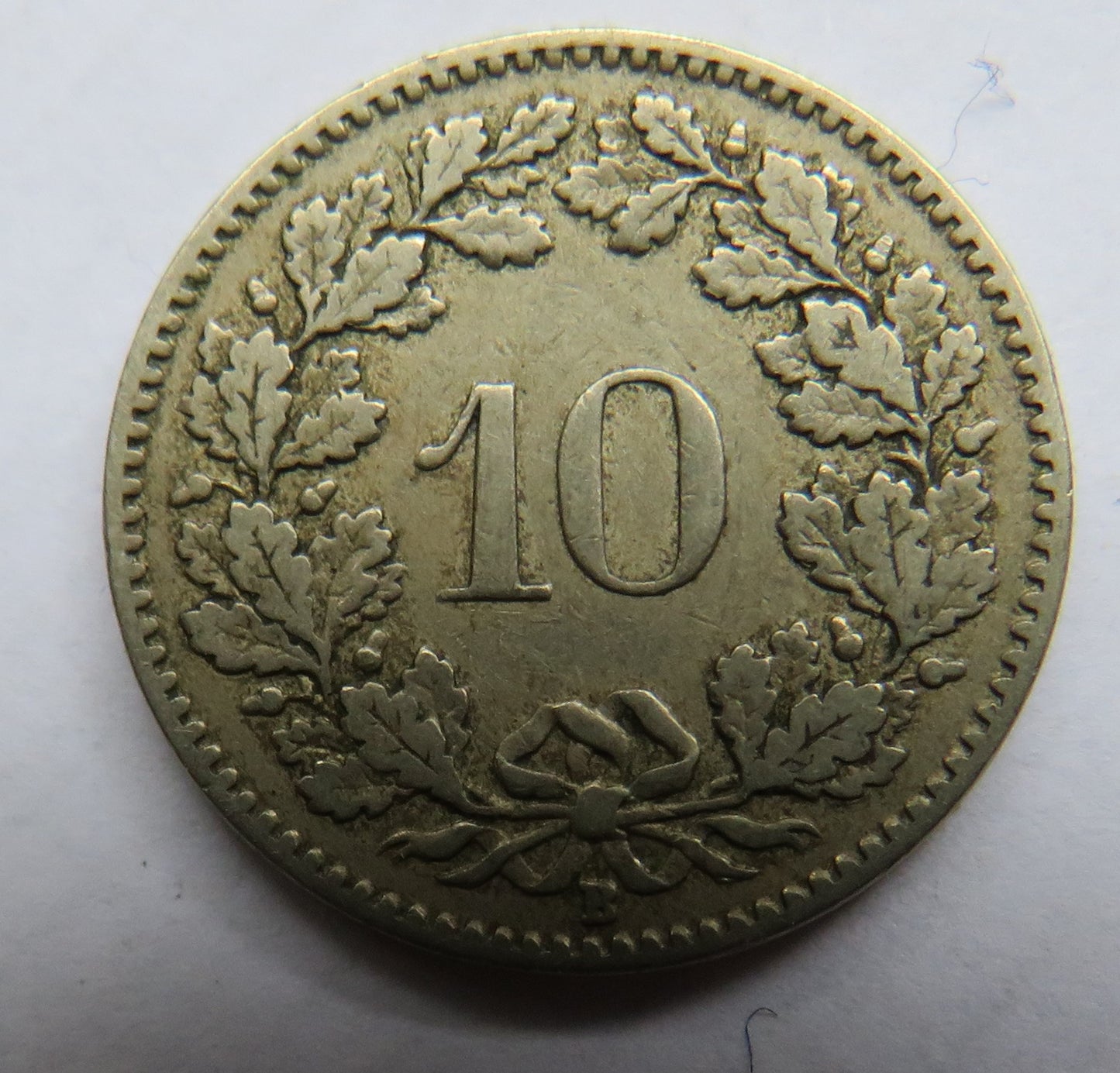 1913 Switzerland 10 Rappen Coin