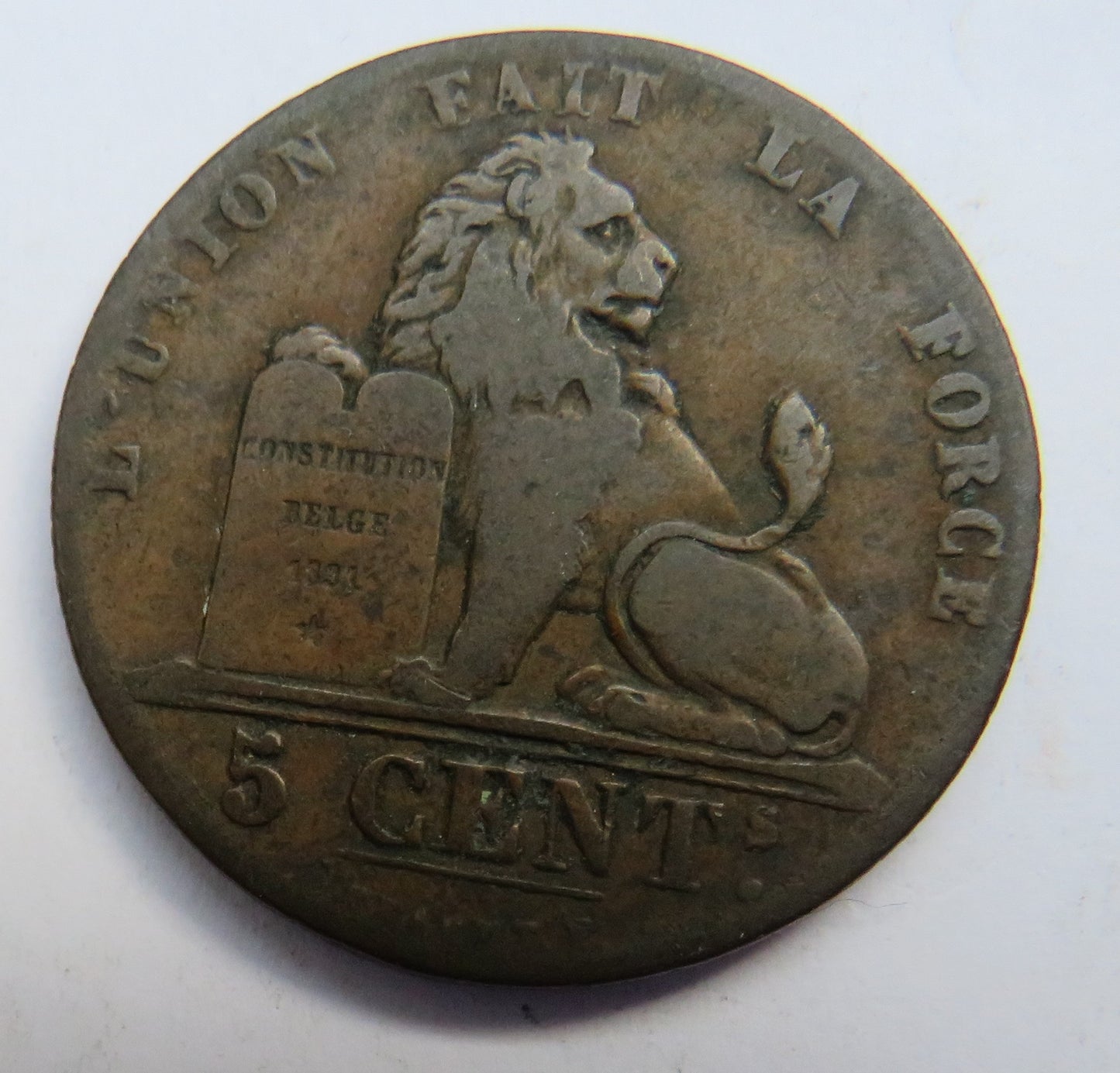 1842 Belgium 5 Centimes Coin