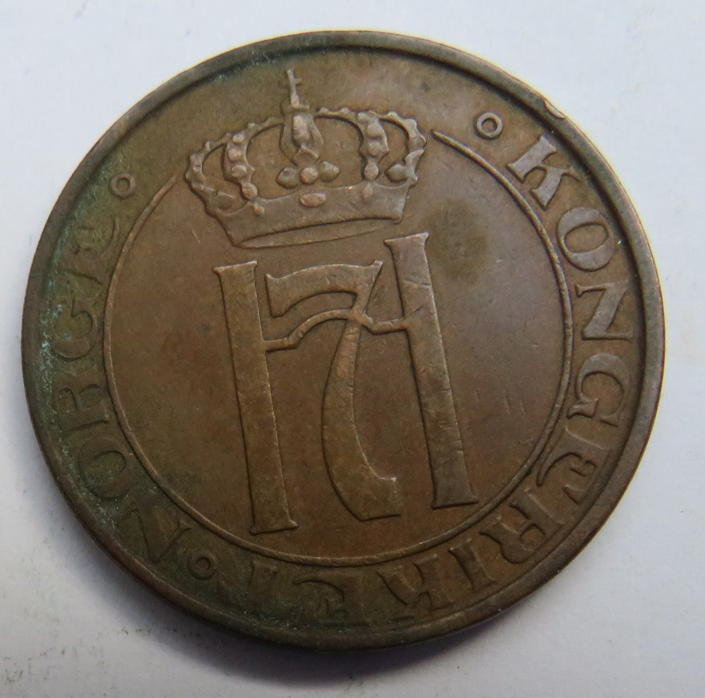 1938 Norway 5 Ore Coin