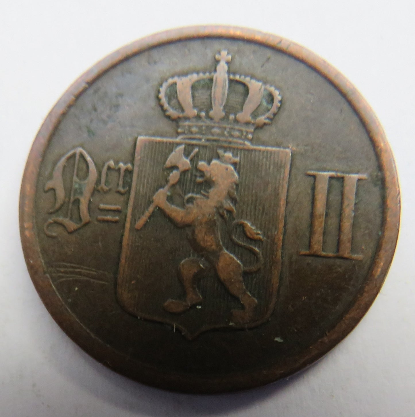 1893 Norway 2 Ore Coin