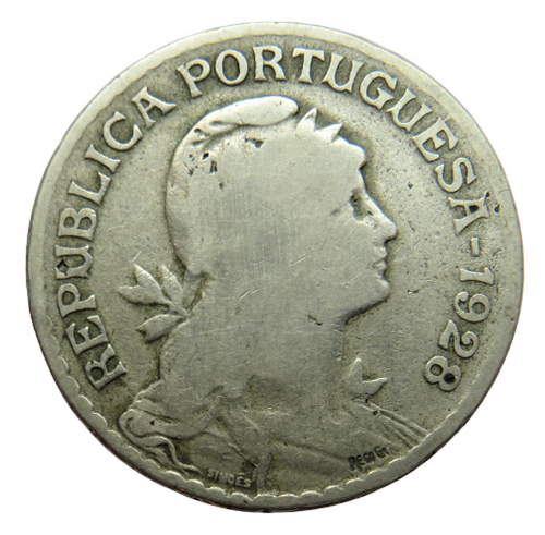 1928 Portugal One Escudo Coin
