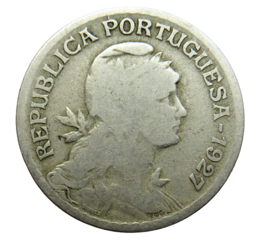 1927 Portugal One Escudo Coin