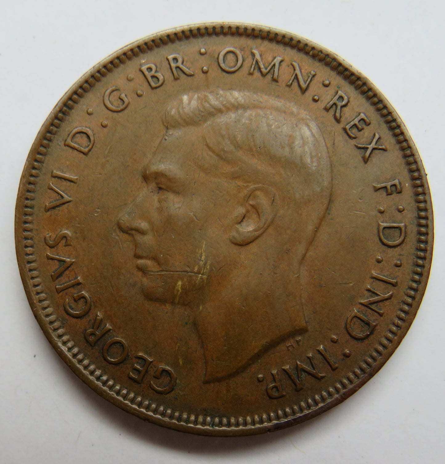1942 George VI Australia One Penny Coin