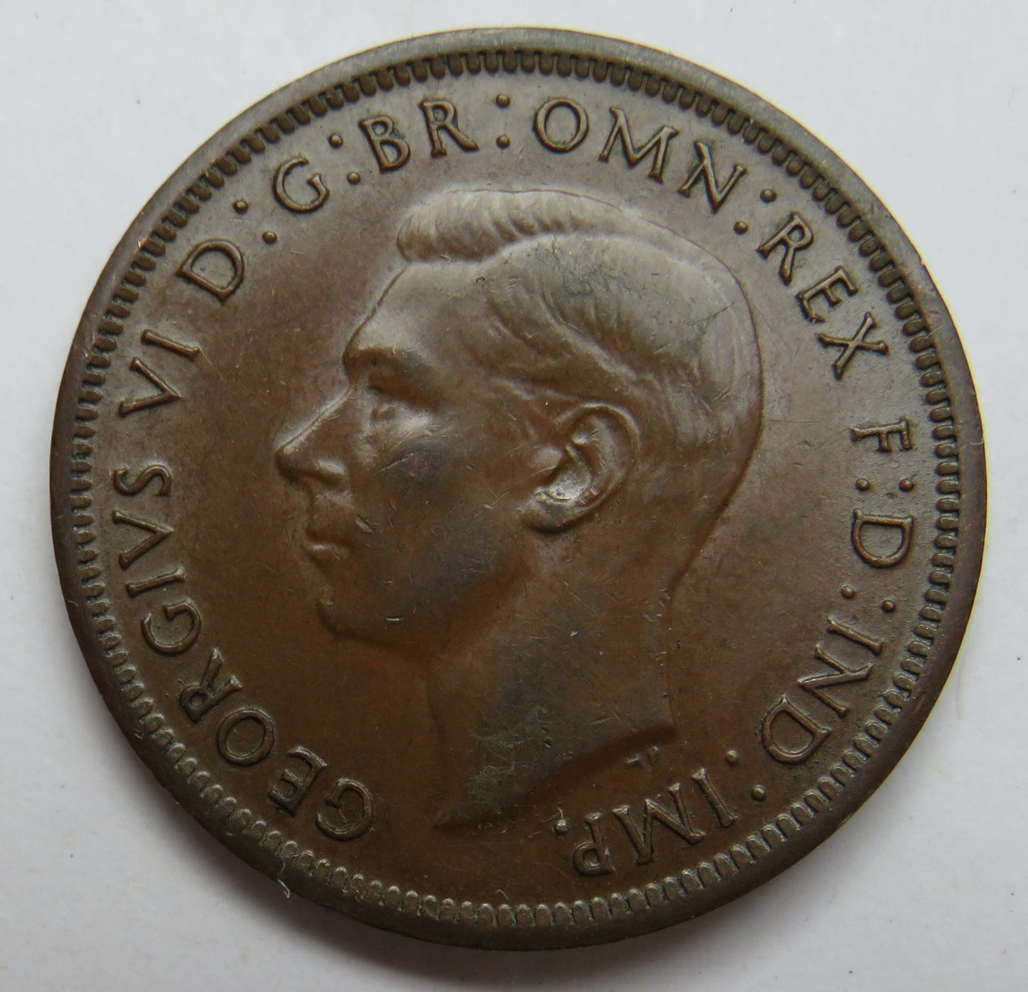 1943 George VI Australia Halfpenny Coin