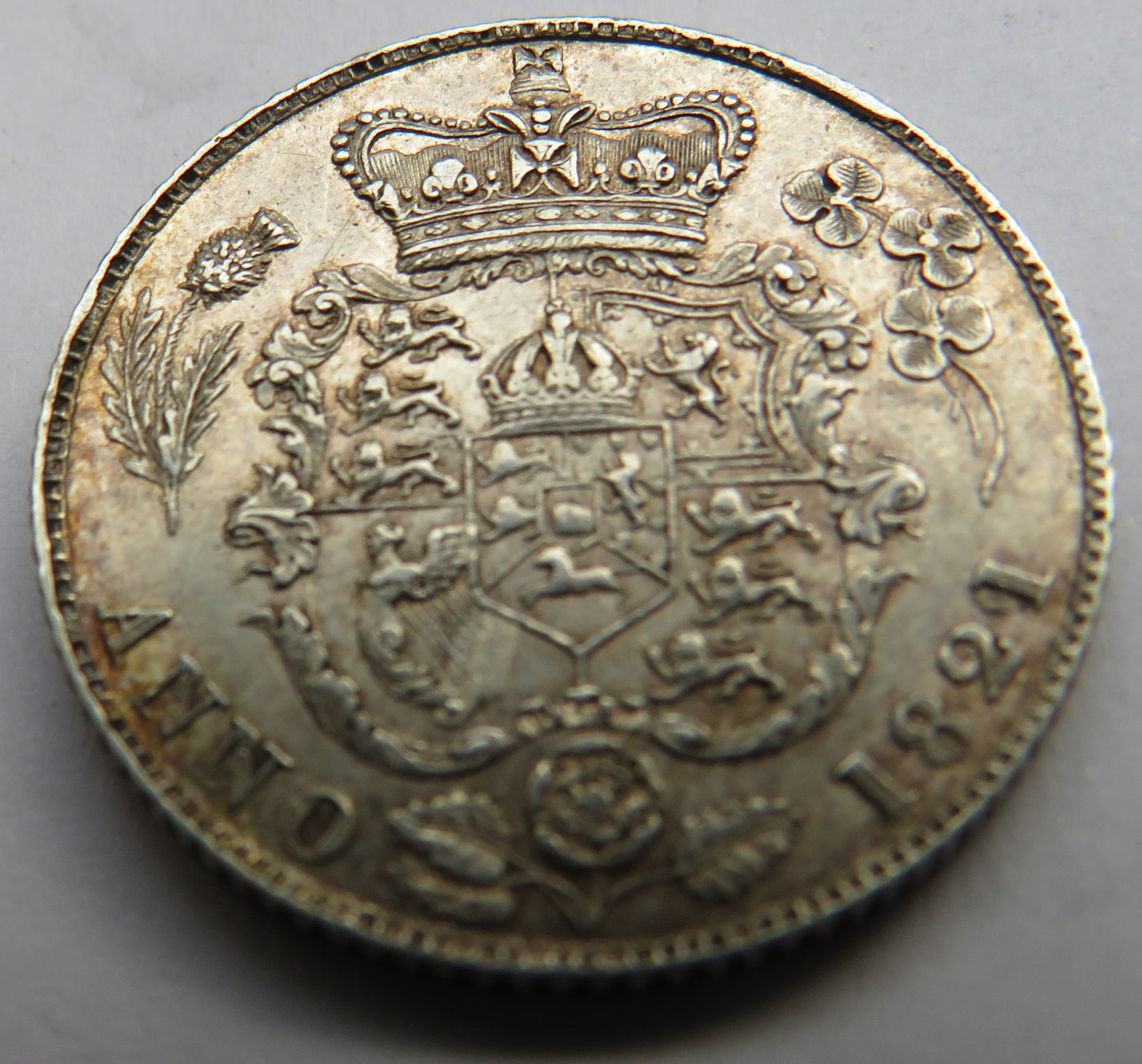 1821 King George IV Silver Sixpence Coin In High Grade