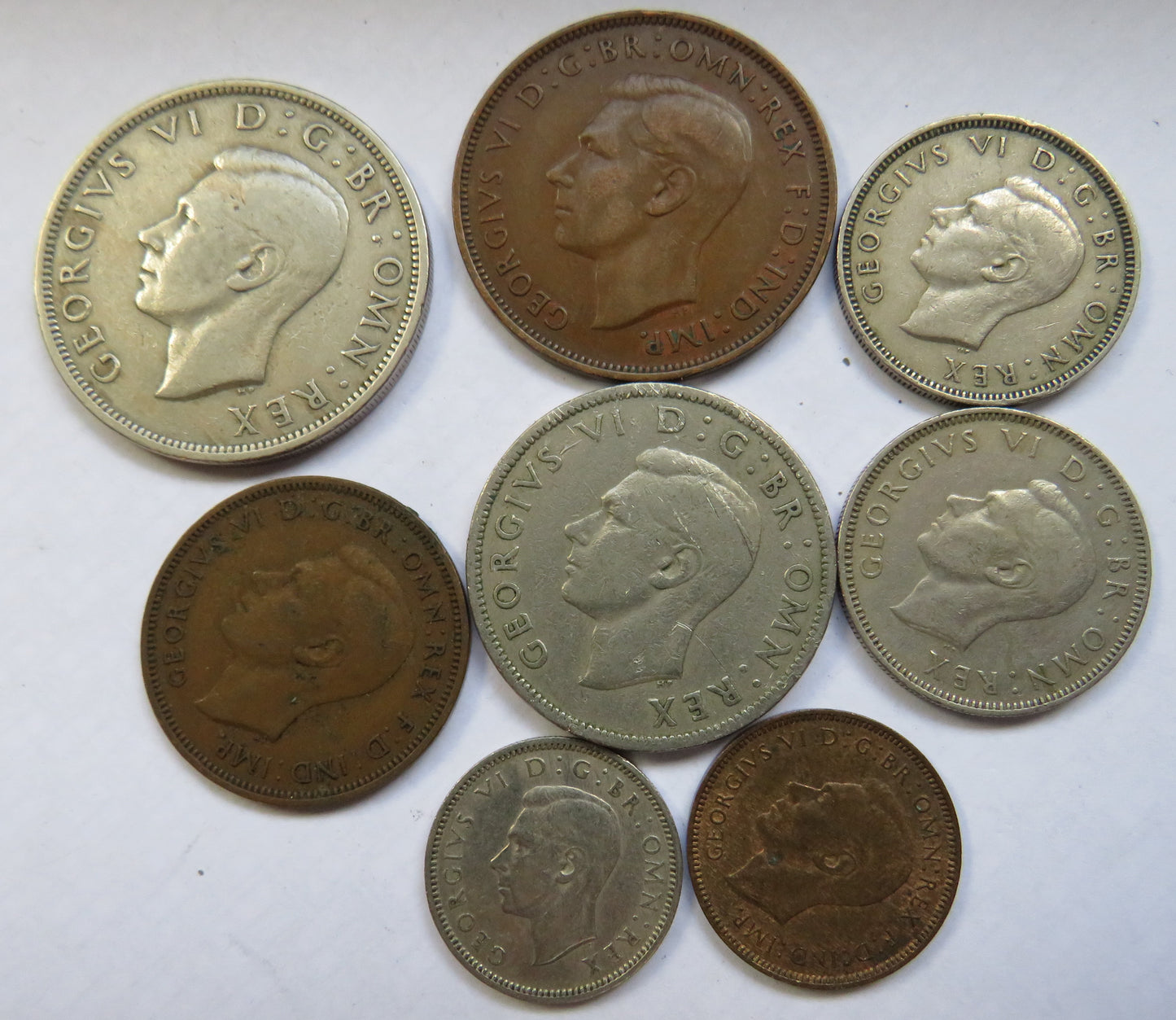 1947 King George VI Great Britain Coin Year Set