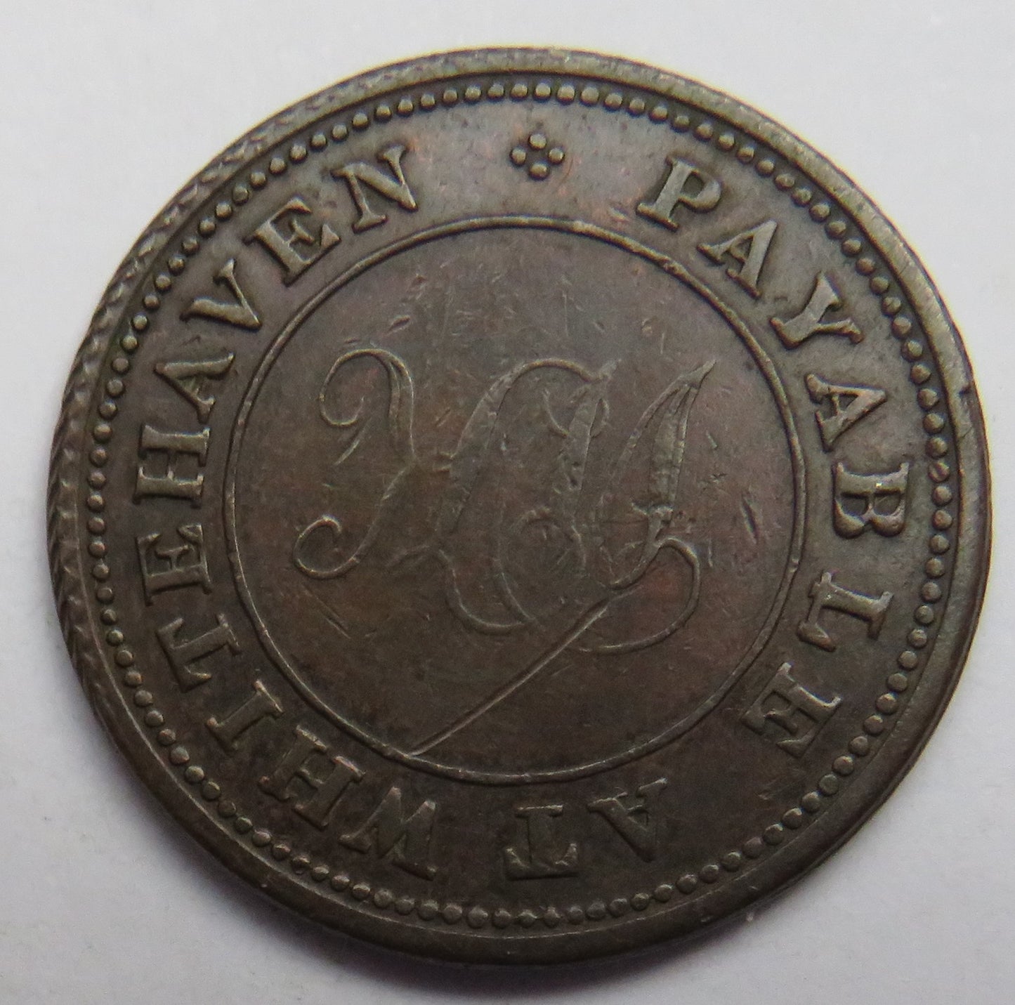 1812 Farthing Token Payable At Whitehaven Cumberland, William Kitchen