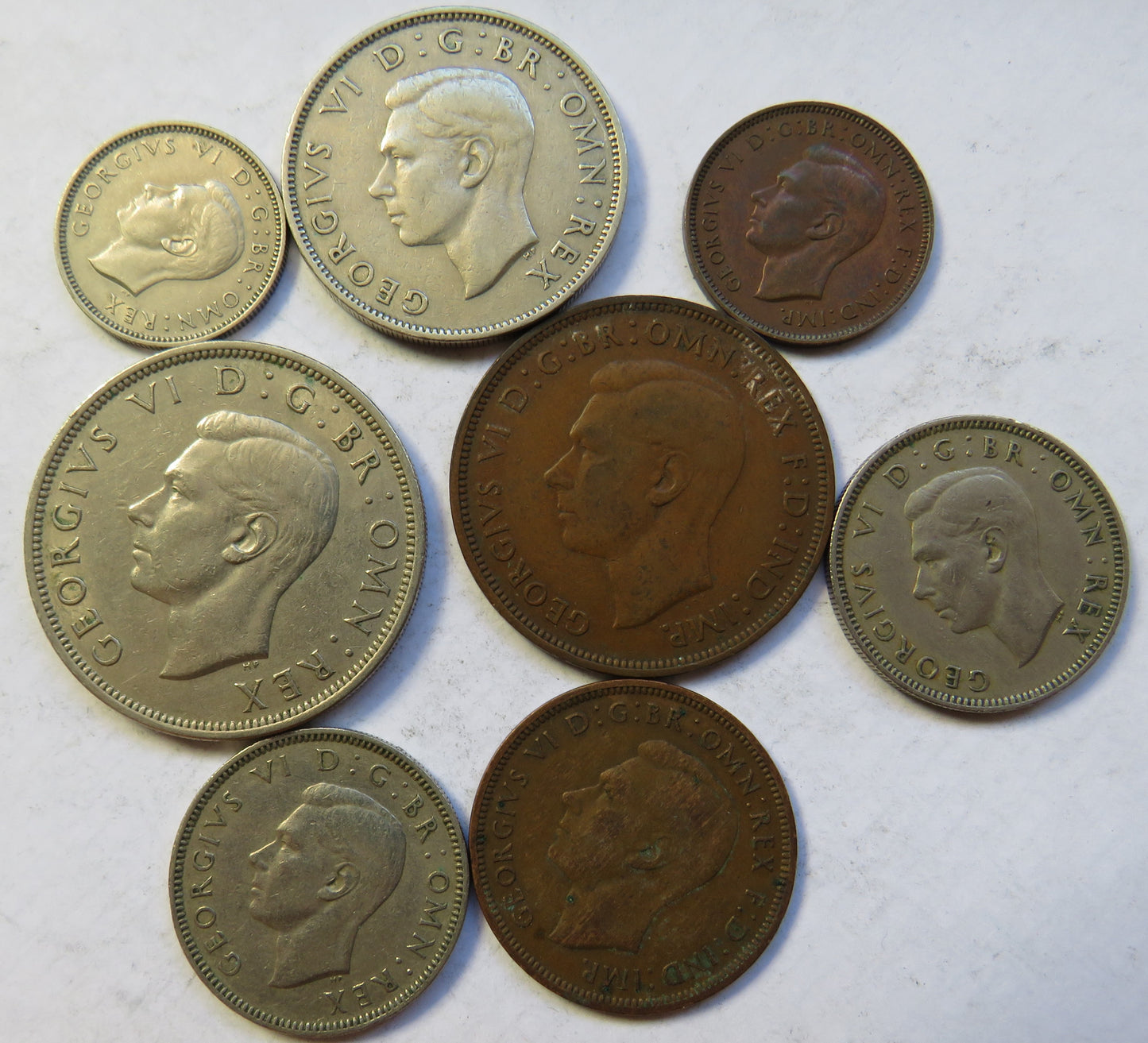 1947 King George VI Great Britain Coin Year Set