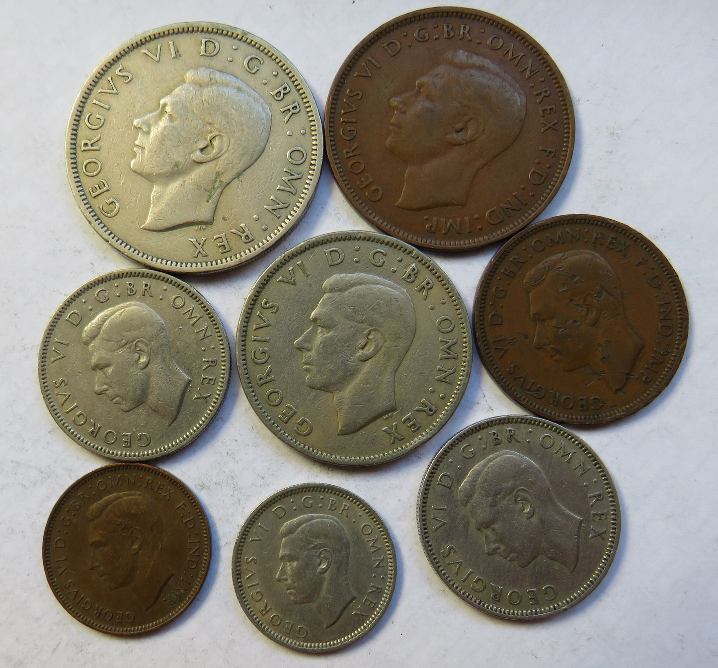 1947 King George VI Great Britain Coin Year Set