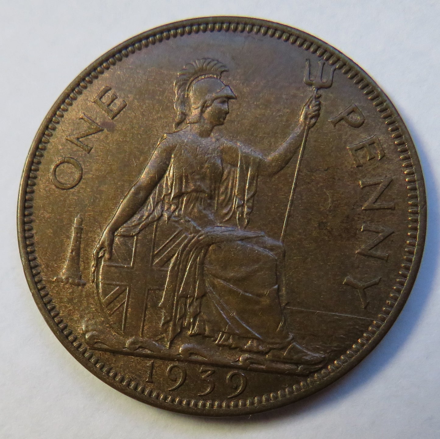 1939 King George VI One Penny Coin Higher Grade - Great Britain