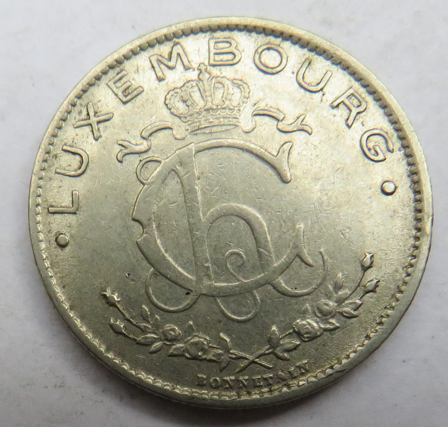 1924 Luxembourg One Franc Coin