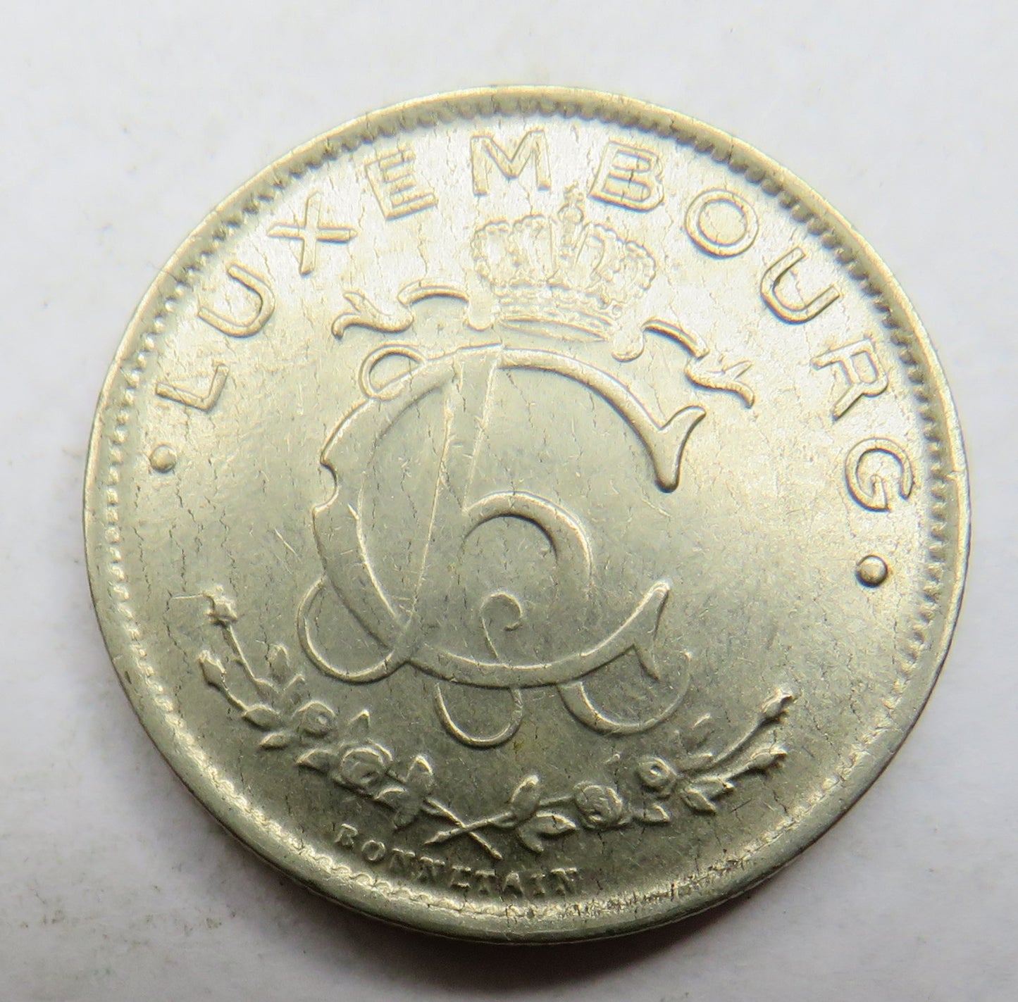 1928 Luxembourg One Franc Coin