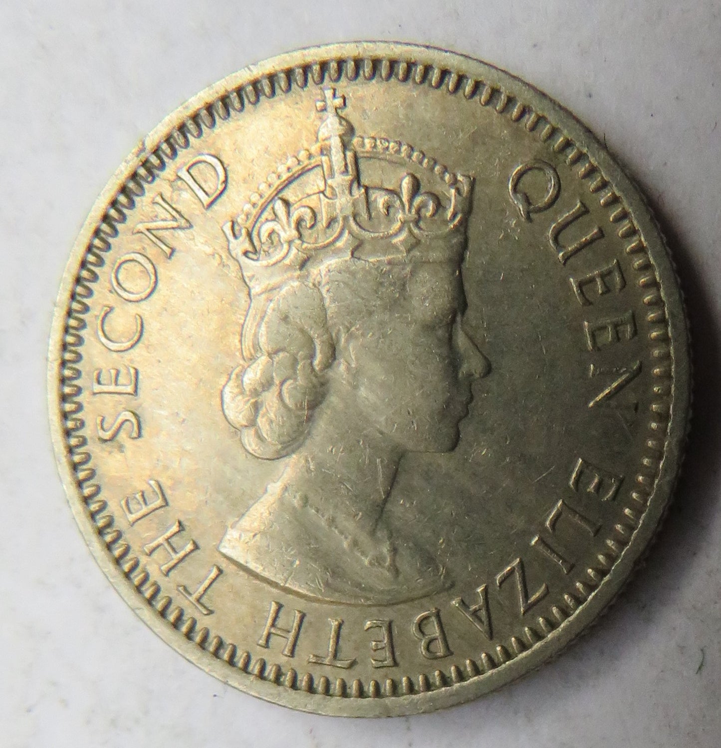 1961-H Queen Elizabeth II Malaya & British Borneo 10 Cents Coin
