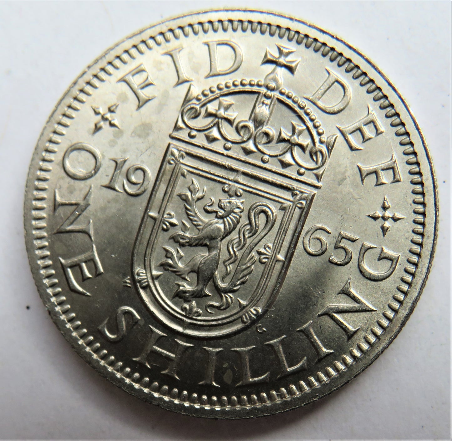 1965 Queen Elizabeth II Shilling Coin (Scottish Reverse) - Great Britain