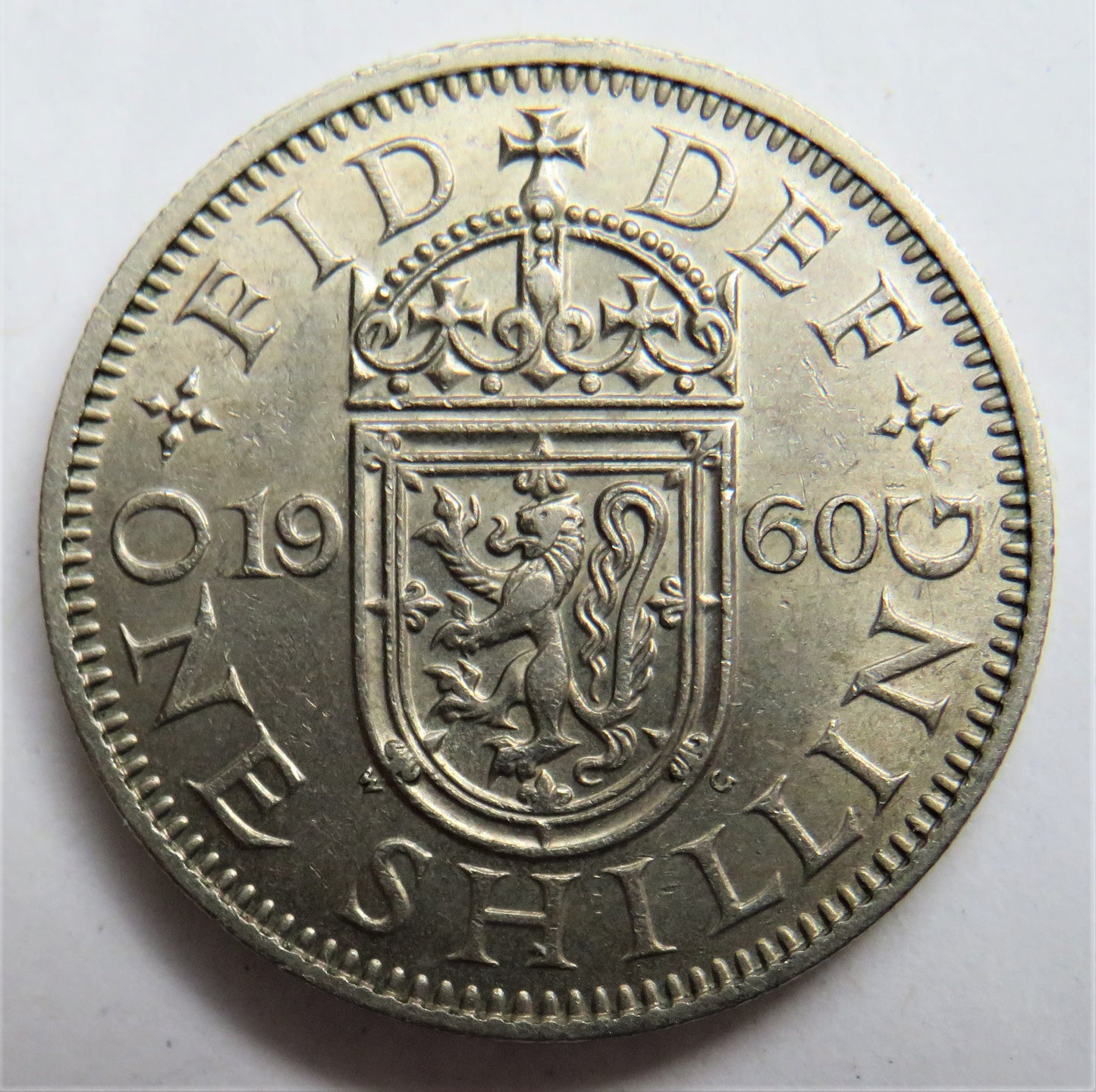 1960 Queen Elizabeth II Shilling Coin (Scottish Reverse) - Great Britain