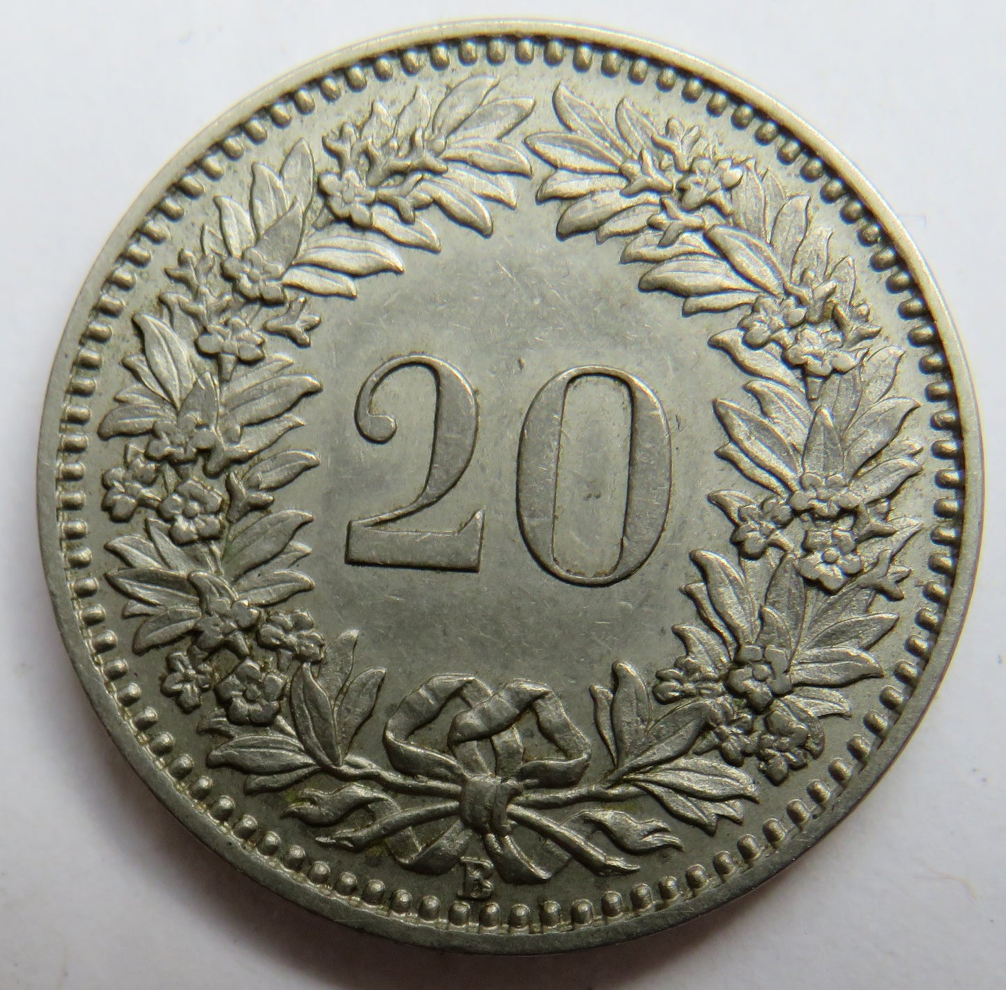 1931 Switzerland 20 Rappen Coin