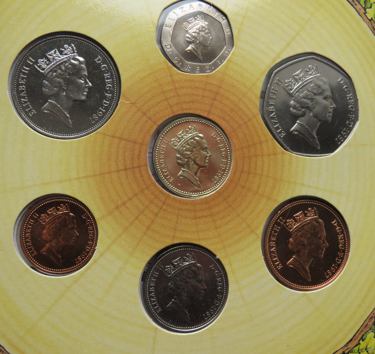 1987 United Kingdom Brilliant Uncirculated Coin Coin Collection By Royal Mint