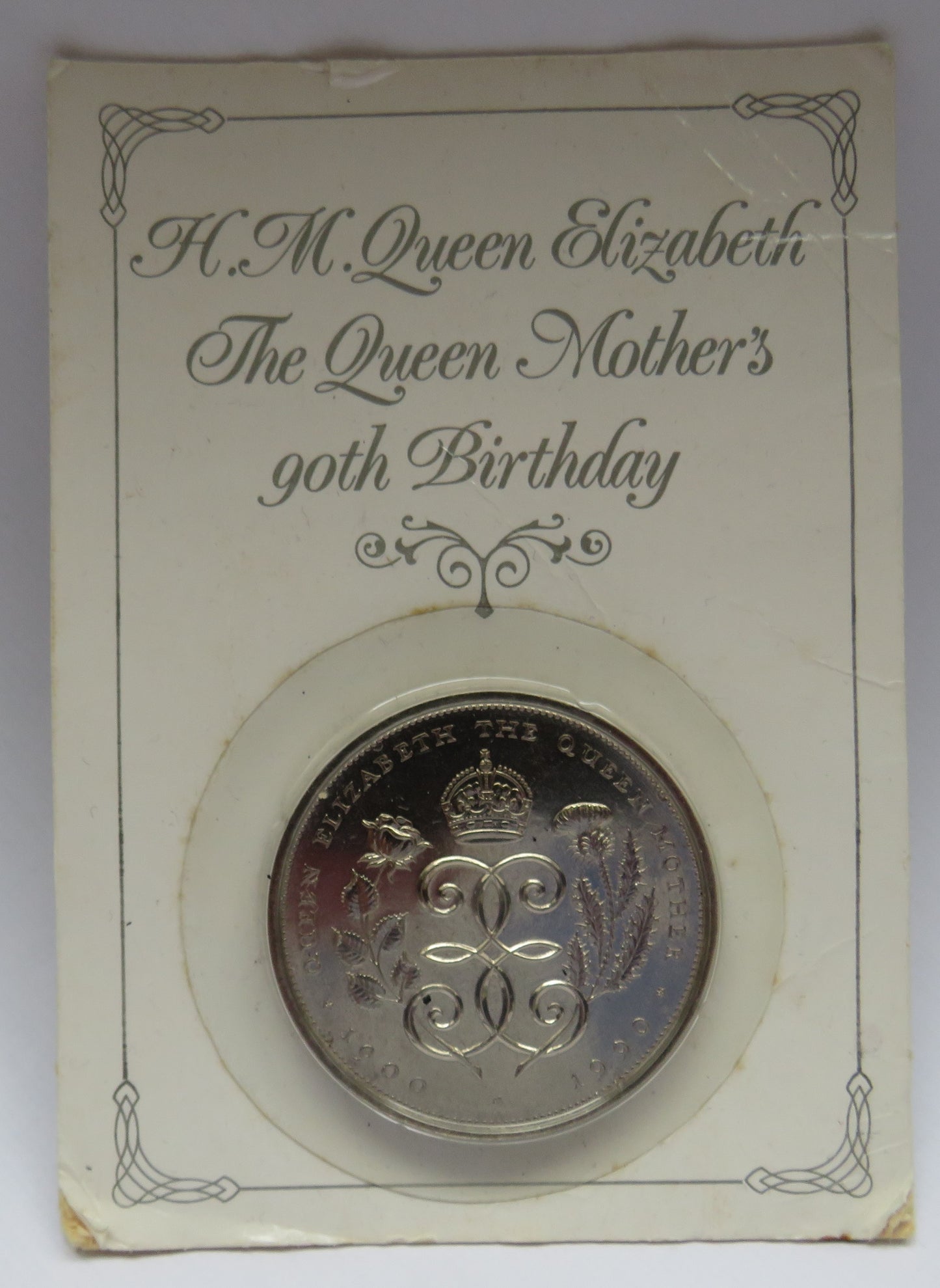 1900-1990 Queen Mother 90th Birthday Commemorative £5 Five Pound Coin