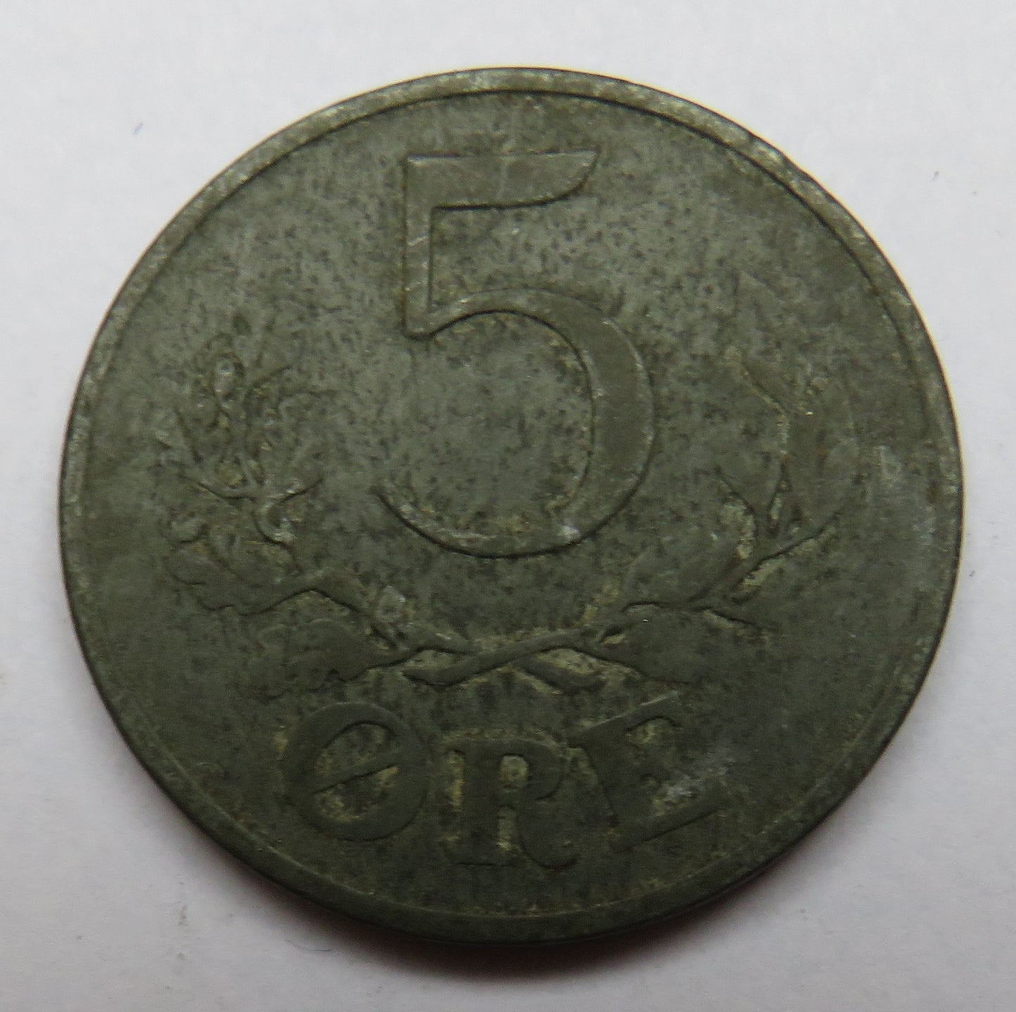 1944 Denmark 5 Ore Coin