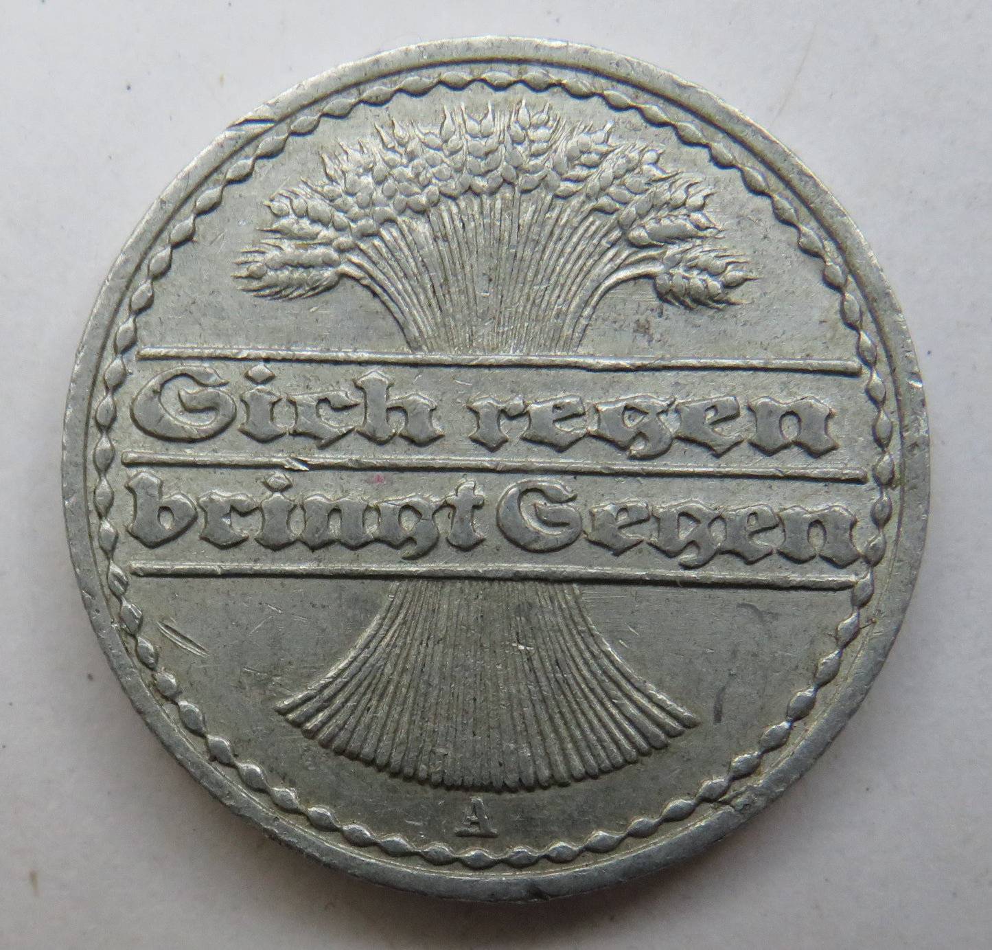 1922-A Germany - Weimar Republic 50 Pfennig Coin