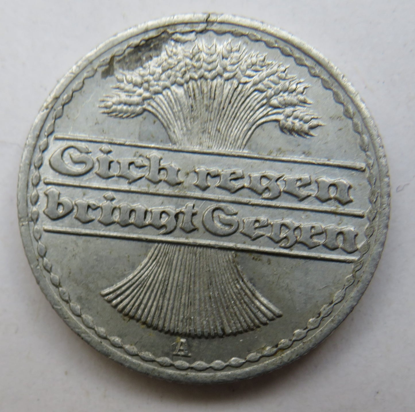 1922-A Germany - Weimar Republic 50 Pfennig Coin