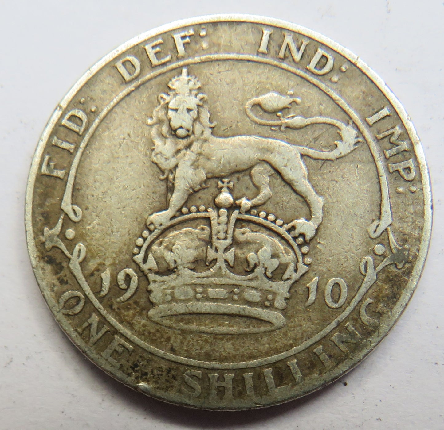 1910 King Edward VII Silver Shilling Coin - Great Britain