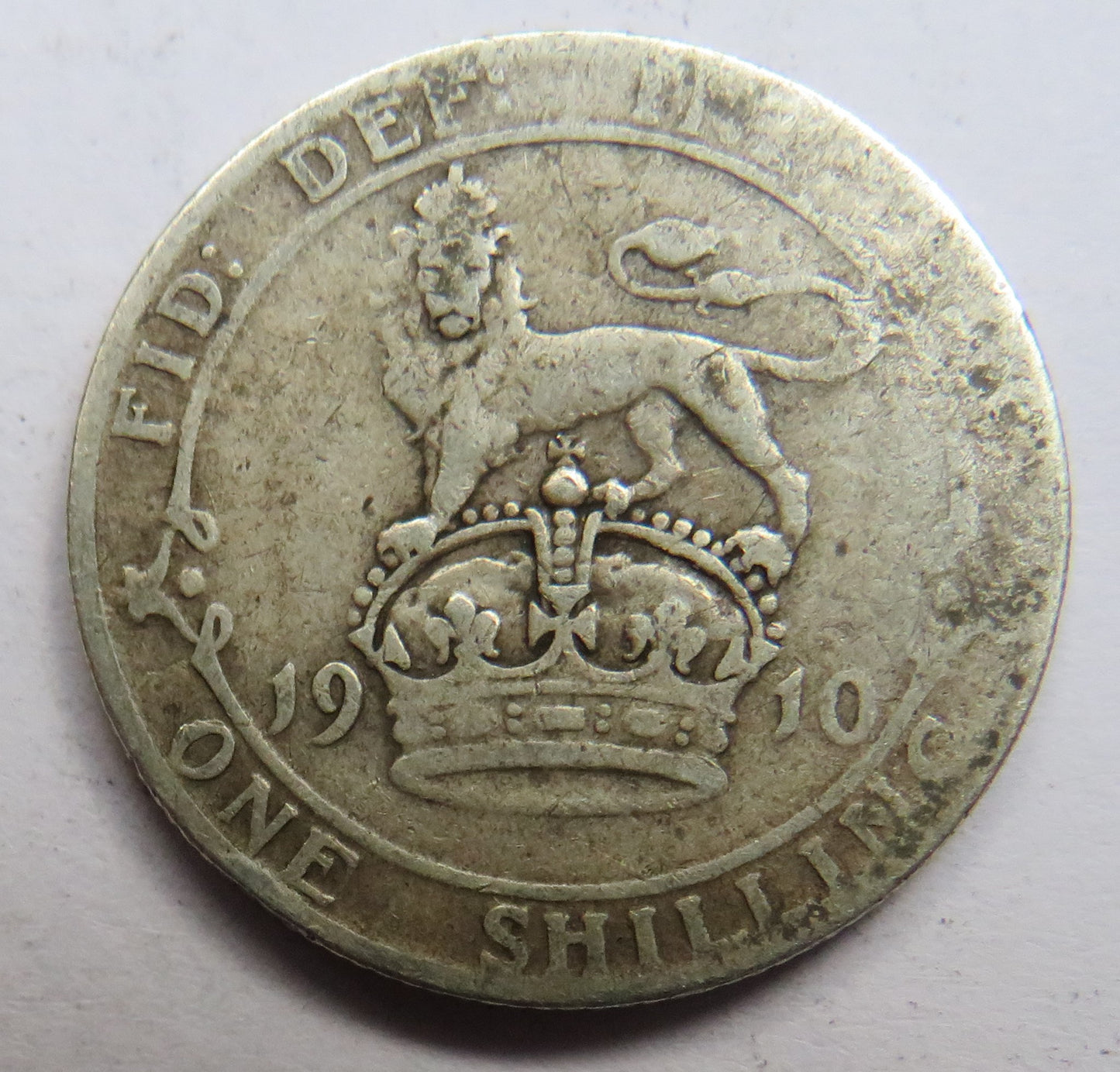 1910 King Edward VII Silver Shilling Coin - Great Britain