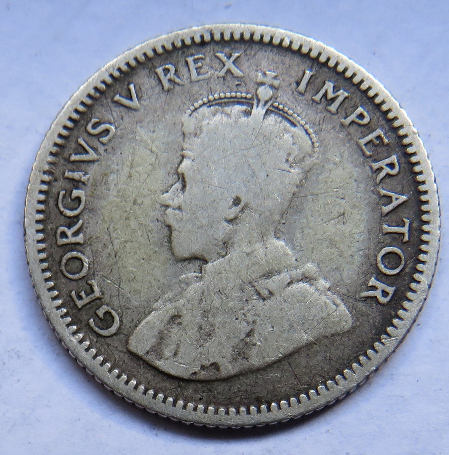 1926 King George V South Africa Silver Sixpence Coin