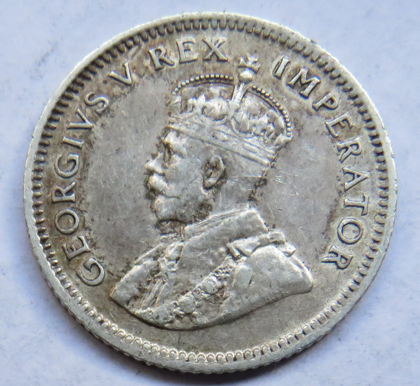 1927 King George V South Africa Silver Sixpence Coin