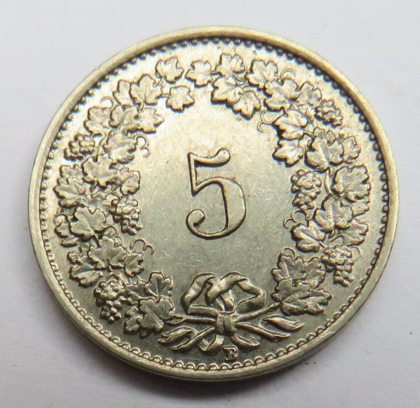 1934 Switzerland 5 Rappen Coin