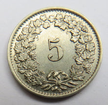 Load image into Gallery viewer, 1934 Switzerland 5 Rappen Coin
