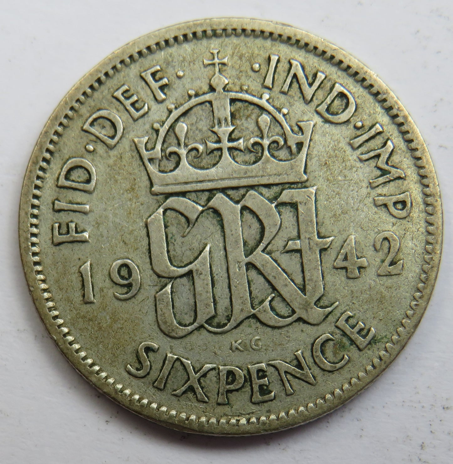 1942 King George VI Silver Sixpence Coin - Great Britain